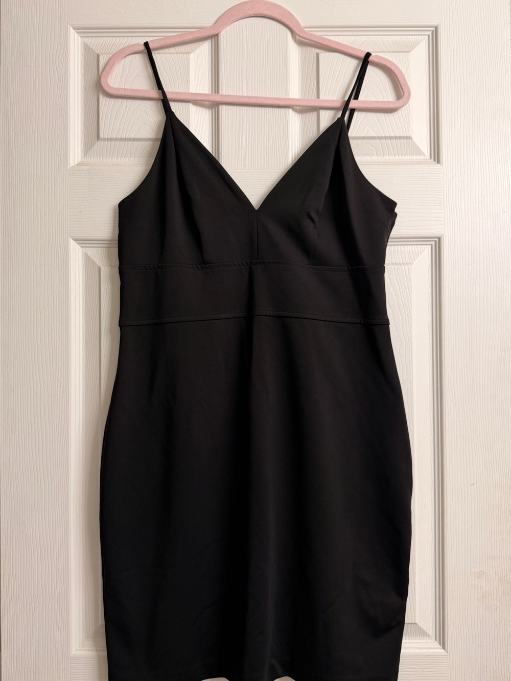 Express Black V-Neck Mini Slip Dress